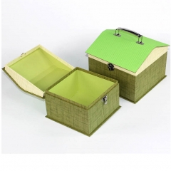 house shape gift box with handle