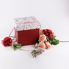 Forme de boîte de cadeau de fleurs d'emballage de fleuriste pour la décoration de fête de mariage