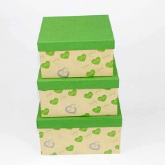 Coffret cadeau papier carré personnalisé avec couvercle pour le stockage