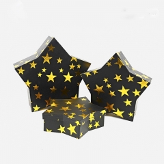 Boîte de papier en forme d'étoile de conception personnalisée pour le cadeau d'emballage