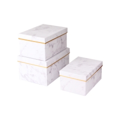 Boîtes en papier de luxe avec motif de marbrure pour cadeau d'emballage