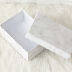 Boîte à échantillons d'emballage de bouteille de parfum de luxe de marbre de papier pour la cosmétique