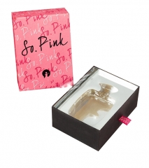 Boîte de coffret cadeau de parfum de parfum d'emballage rose de cadeau d'huile de bouteille