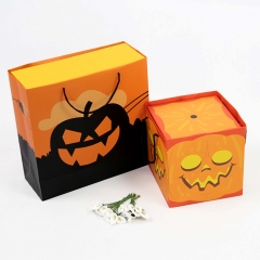 Boîte-cadeau faite sur commande en carton de vente chaude de Halloween pour la sucrerie d'emballage