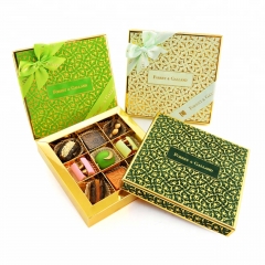 Boîte-cadeau de papier de logo fait sur commande élégante pour l'emballage de chocolat avec le noeud papillon