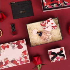 Coffret cadeau Rose personnalisé d'impression de luxe pour la Saint-Valentin