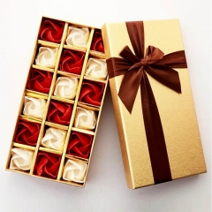 Boîte-cadeau de carton d'emballage de fleur de luxe avec le plateau