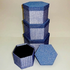 Boîte de carton hexagonale de paillettes 2019 pour accessoire d'emballage
