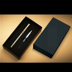 Boîte-cadeau de luxe en papier noir pour stylo d'emballage avec plateau
