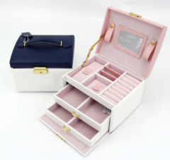 Boîte à bijoux portable multifonctionnelle de luxe pour la dot