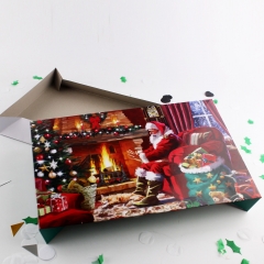 Boîte d'emballage pliante de papaer de conception du père noël pour Noël