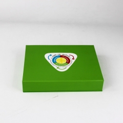 boîte-cadeau en papier recyclé vert en forme de livre pour l'emballage