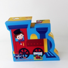 Cartoon Train Shaped 72pcs Paper Jigsaw Puzzle Intelligence Puzzle Game Wholesale