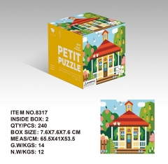 mini puzzle en papier magique avec boîte de puzzles pour enfants