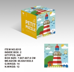 vente chaude 24pcs animaux de bande dessinée papier jigsaw mini jouets éducatifs puzzle